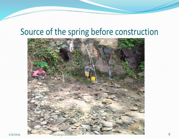 Source of the spring before construction